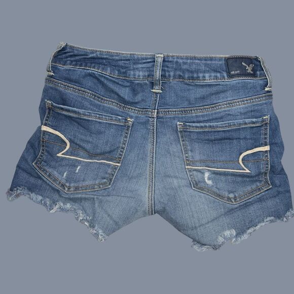 American Eagle Super Stretch Midi Denim Shorts Size 8 #134 - Picture 4 of 4